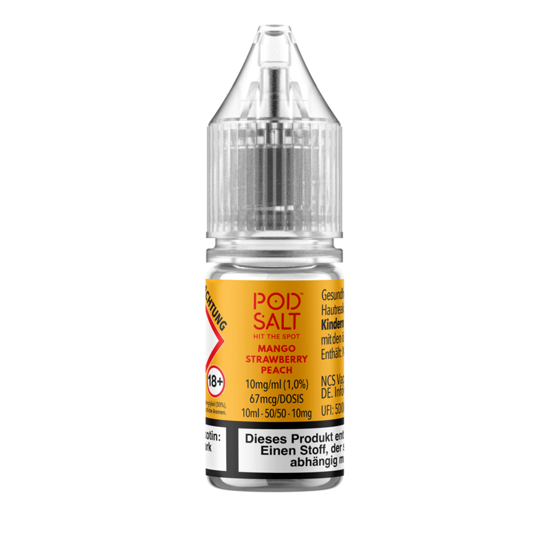 Pod Salt Xtra - Mango Strawberry Peach - 10 ml Nikotinsalz Liquid 