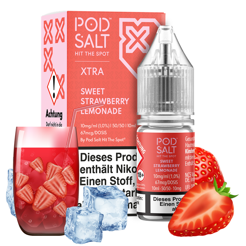 Pod Salt Xtra - Sweet Strawberry Lemonade - 10 ml Nikotinsalz Liquid