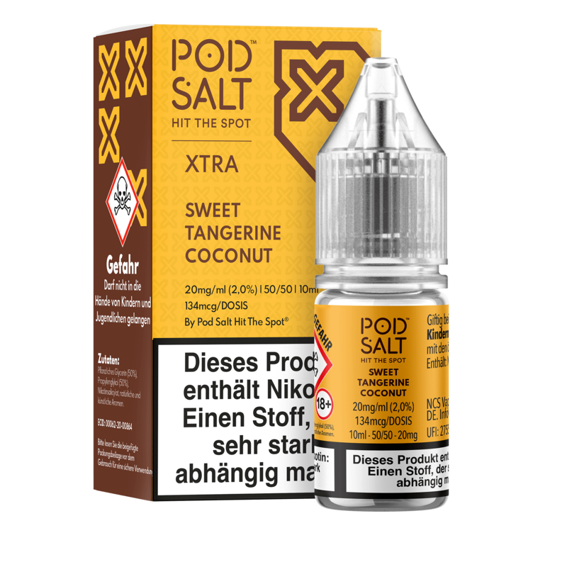 Pod Salt Xtra - Sweet Tangerine Coconut - 10 ml Nikotinsalz Liquid