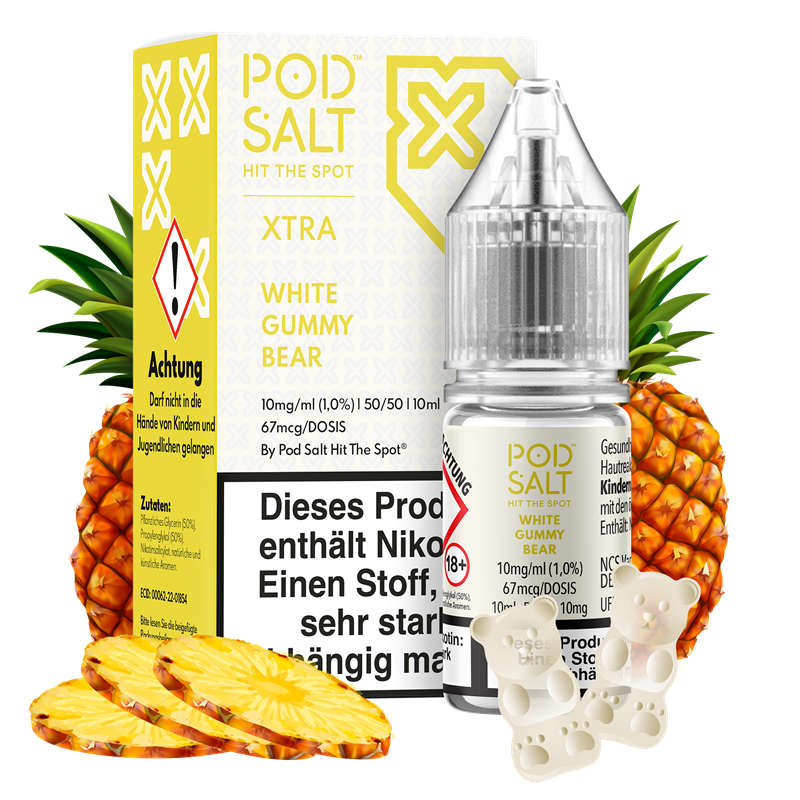 Pod Salt Xtra - White Gummy Bear - 10 ml Nikotinsalz Liquid