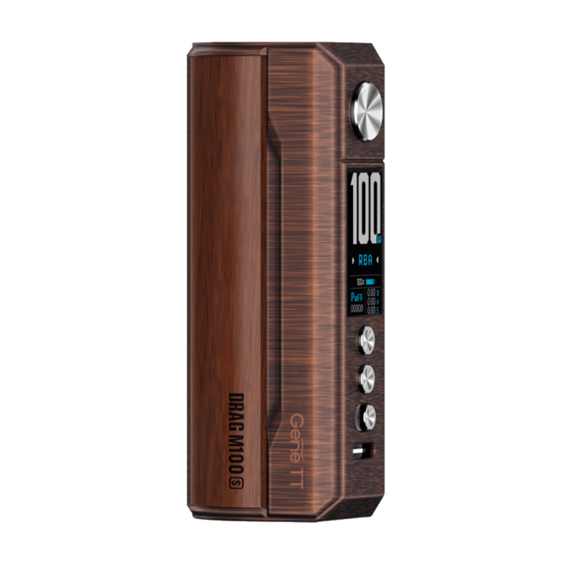 BA-Ware Voopoo Drag M100S Box Mod - Akkutrger - 1Col_Voopoo Antique Brass / Padauk