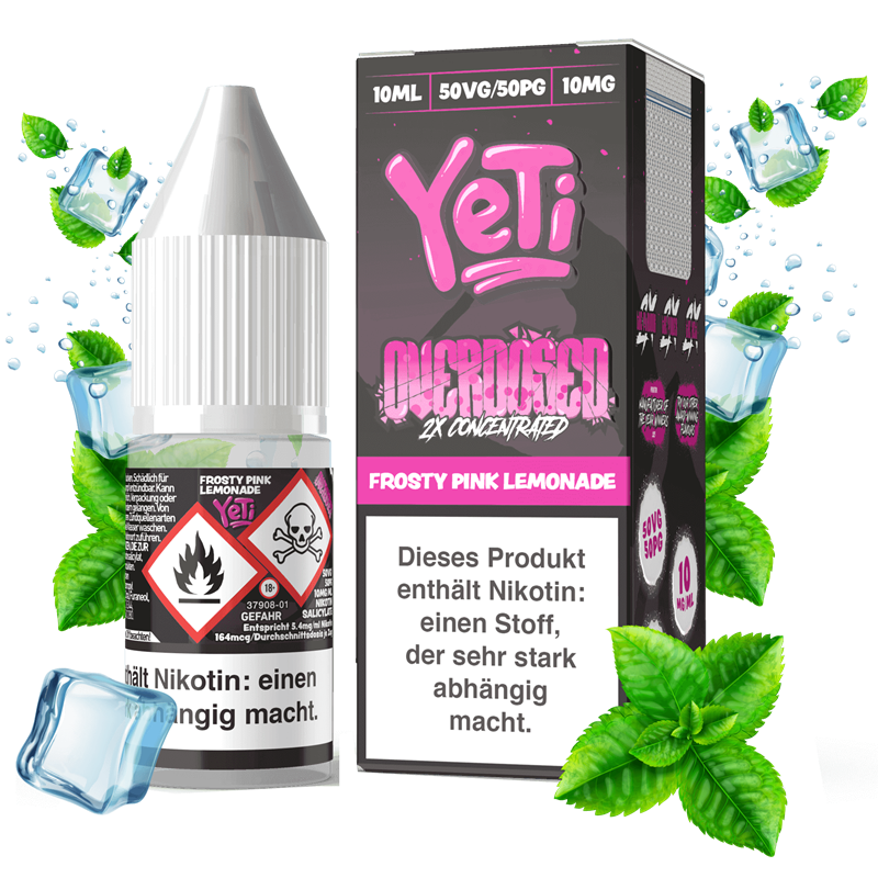 Yeti Overdosed - Frosty Pink Lemonade - 10 ml Nikotinsalz Liquid