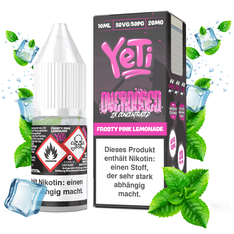 Yeti Overdosed - Frosty Pink Lemonade - 10 ml Nikotinsalz Liquid