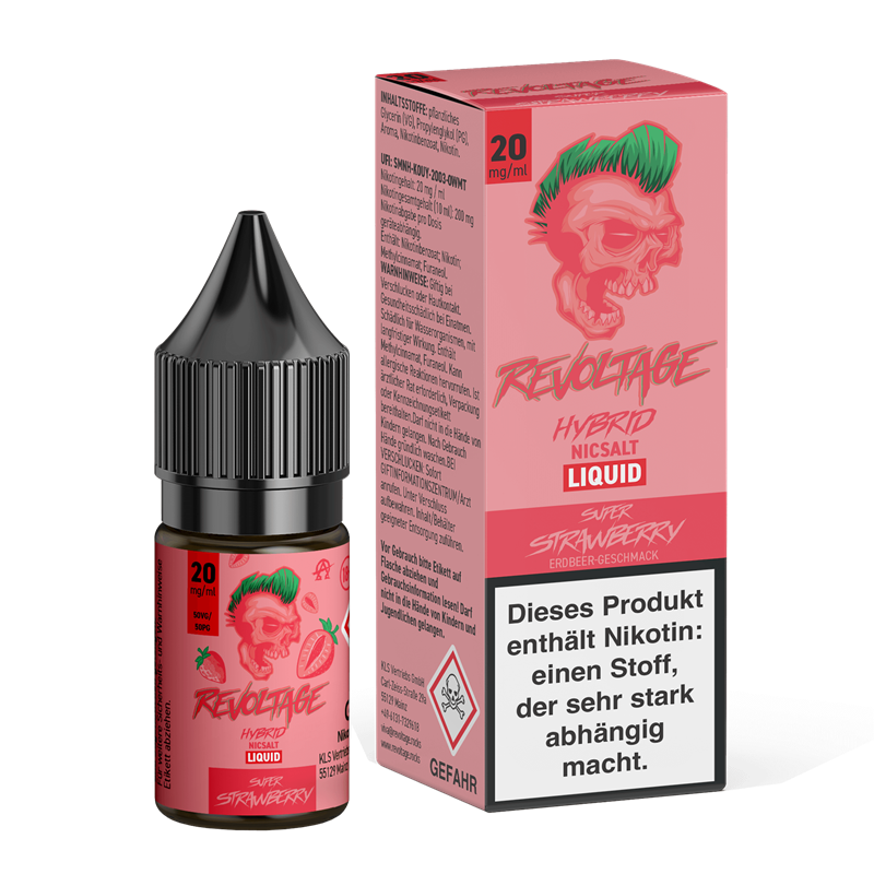 Revoltage - Super Strawberry - 10 ml Hybrid-Nikotinsalz Liquid