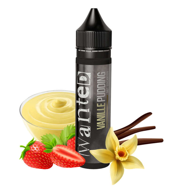 Wanted Aroma - Vanillepudding mit Erdbeer - 10 ml Longfill