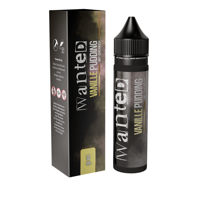 Wanted Aroma - Vanillepudding mit Erdbeer - 10 ml Longfill 