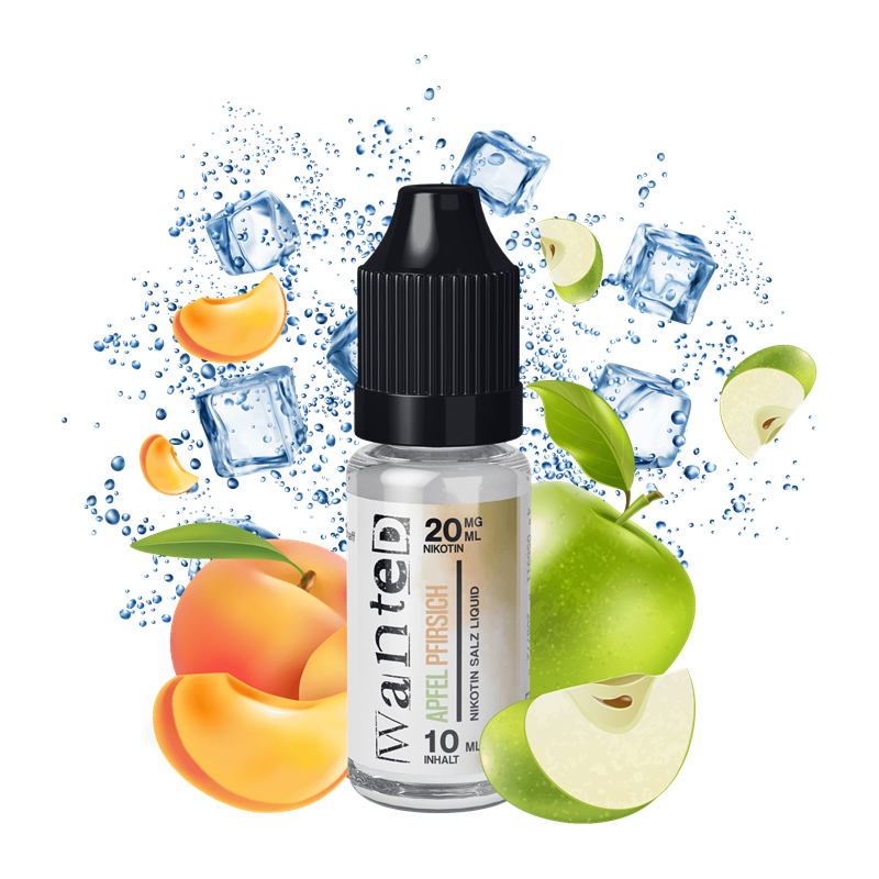 Wanted - Apfel Pfirsich - 10 ml Nikotinsalz Liquid