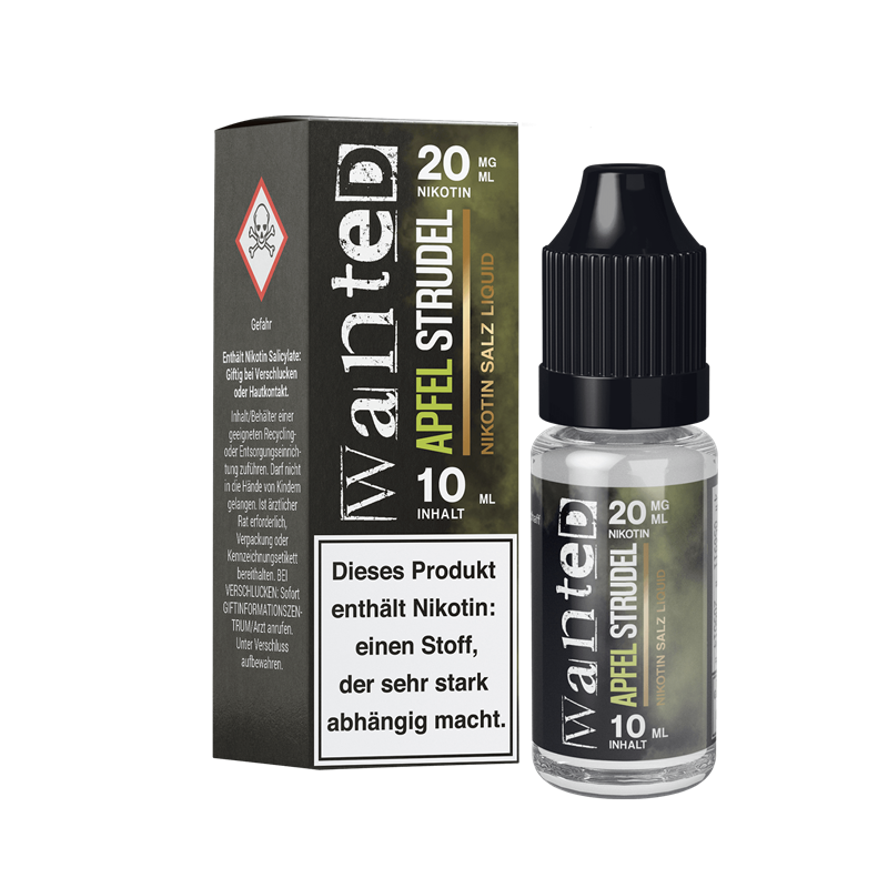 Wanted - Apfelstrudel - 10 ml Nikotinsalz Liquid