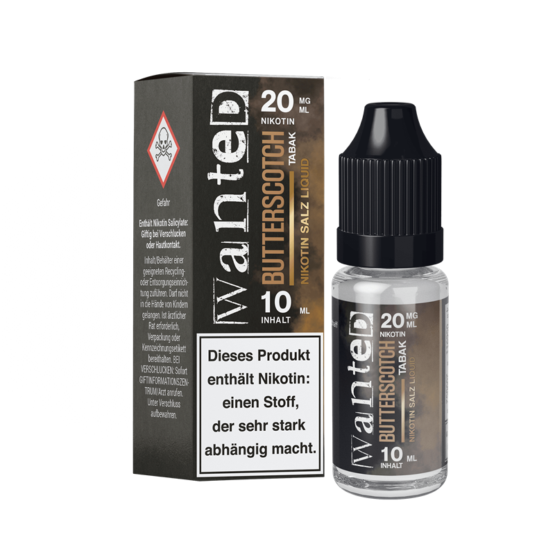 Wanted - Butterscotch Tabak - 10 ml Nikotinsalz Liquid