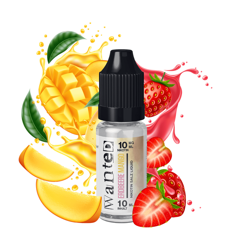 Wanted - Erdbeere Mango - 10 ml Nikotinsalz Liquid 