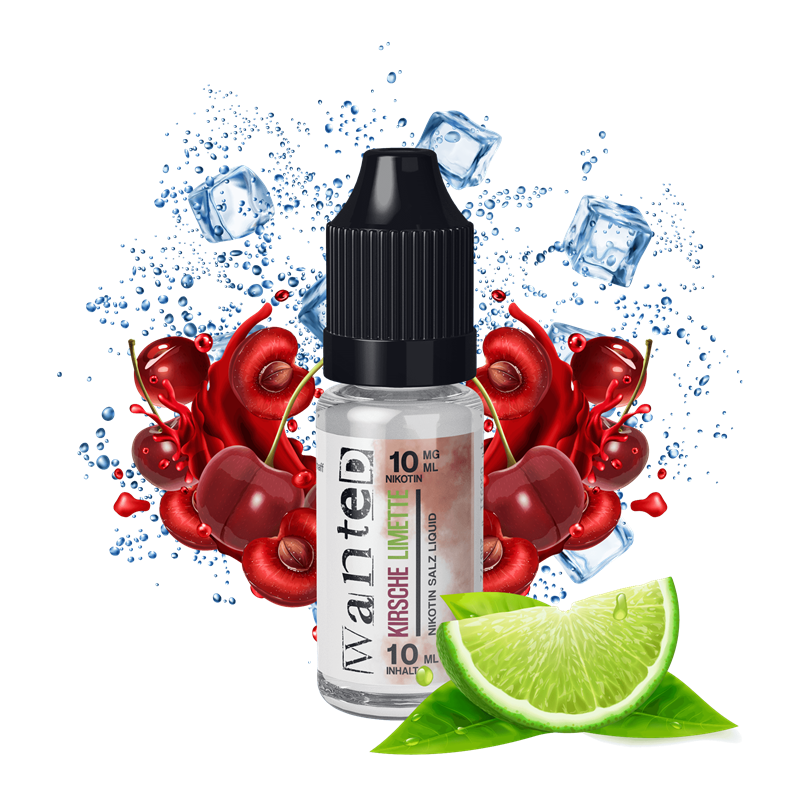 Wanted - Kirsche Limette - 10 ml Nikotinsalz Liquid