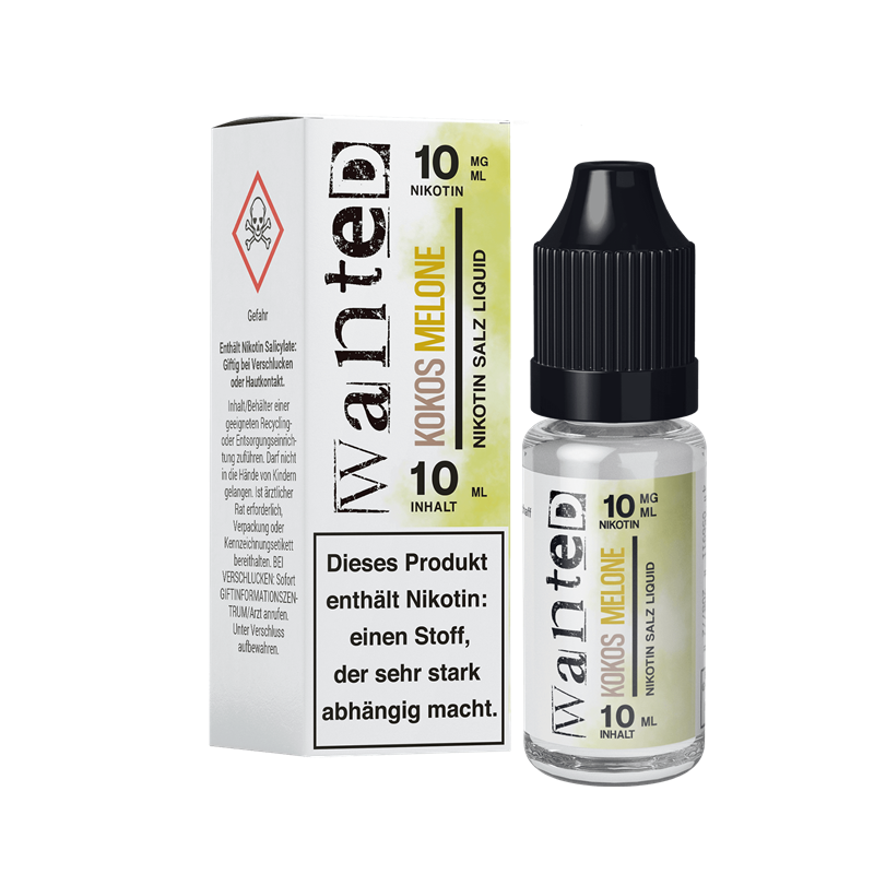 Wanted - Kokos Melone - 10 ml Nikotinsalz Liquid