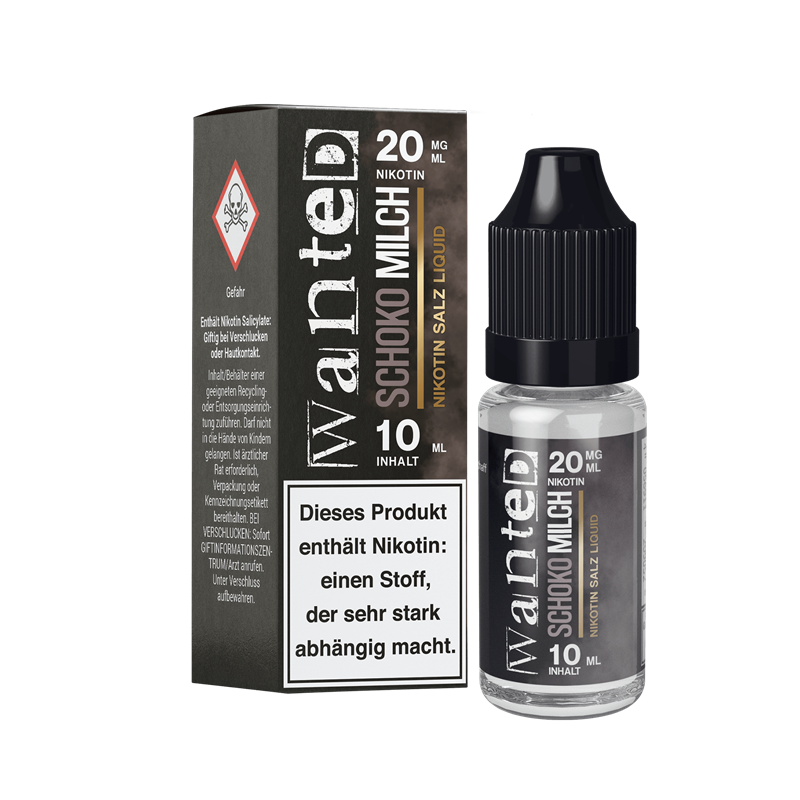 Wanted - Schokomilch - 10 ml Nikotinsalz Liquid