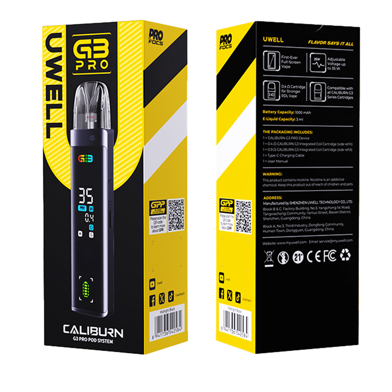 Uwell Caliburn G3 PRO - Pod System - 1000 mAh - 3 ml 