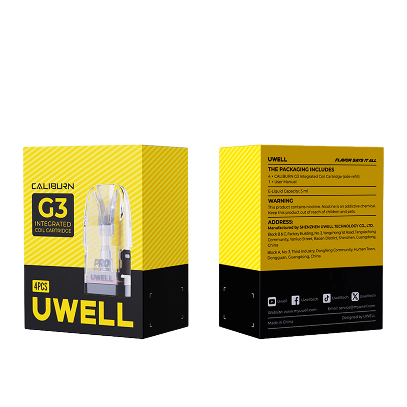 Uwell Caliburn G3 / G3 Lite / GK3 / G3 PRO - Cartridge - 3 ml - 4er Pack 
