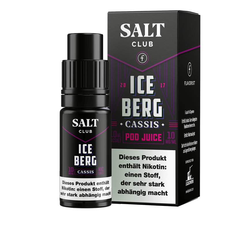 Flavorist Salt Club - Iceberg Cassis - 10 ml Nikotinsalz Liquid 