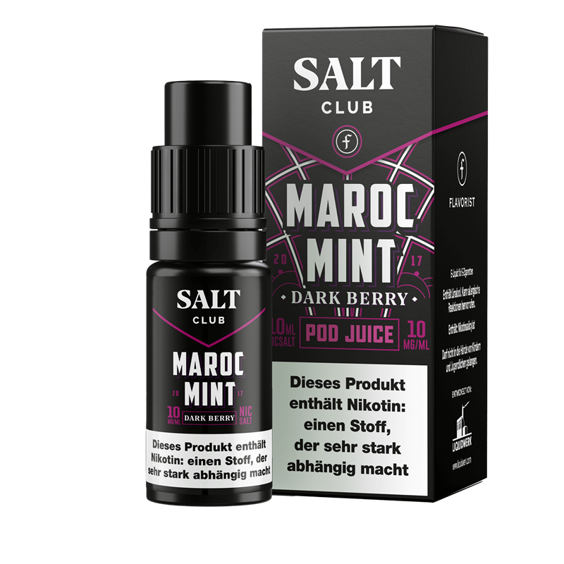 Flavorist Salt Club - Maroc Mint Dark Berry - 10 ml Nikotinsalz Liquid 