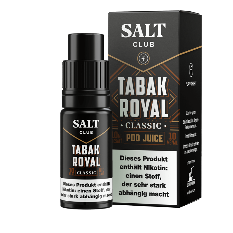 Flavorist Salt Club - Tabak Royal Classic - 10 ml Nikotinsalz Liquid 