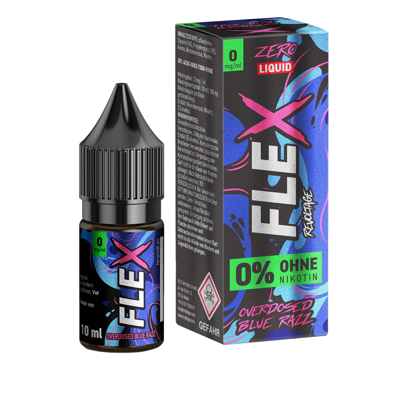 Revoltage Flex - Overdosed Blue Razz - 10 ml Nikotinsalz Liquid