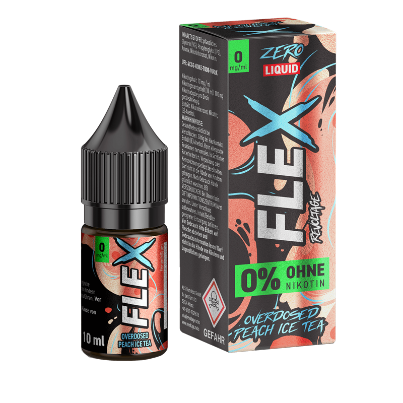 Revoltage Flex - Overdosed Peach Ice Tea - 10 ml Nikotinsalz Liquid
