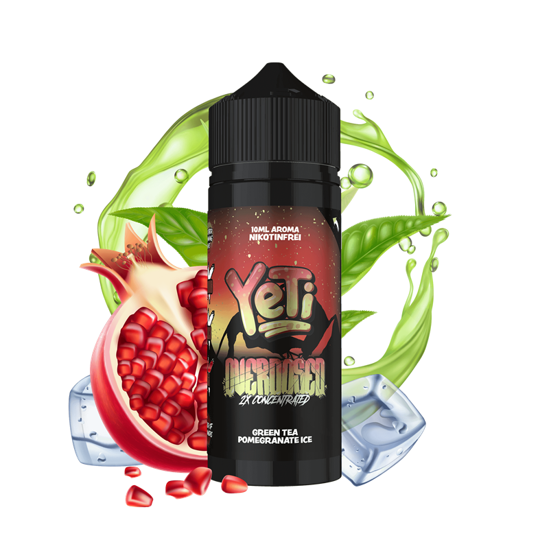 Yeti Aroma - Overdosed - Green Tea Pomegranate Ice - 10 ml Longfill