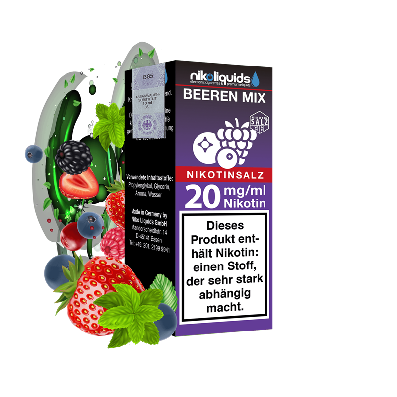 nikoliquids Beeren Mix 50/50 - 10 ml Nikotinsalz-Liquid