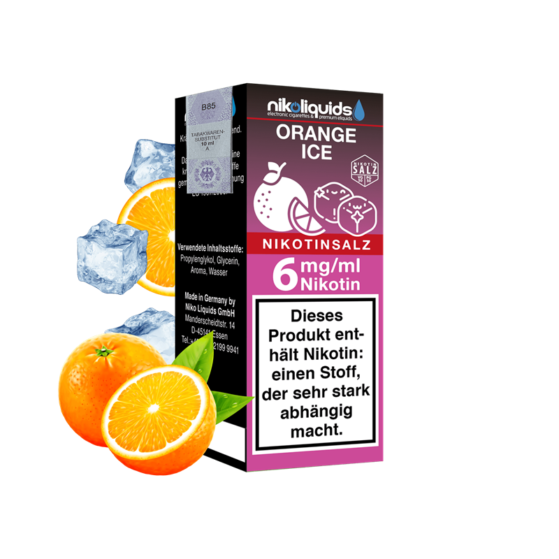 nikoliquids Orange Ice 50/50 - 10 ml Nikotinsalz-Liquid