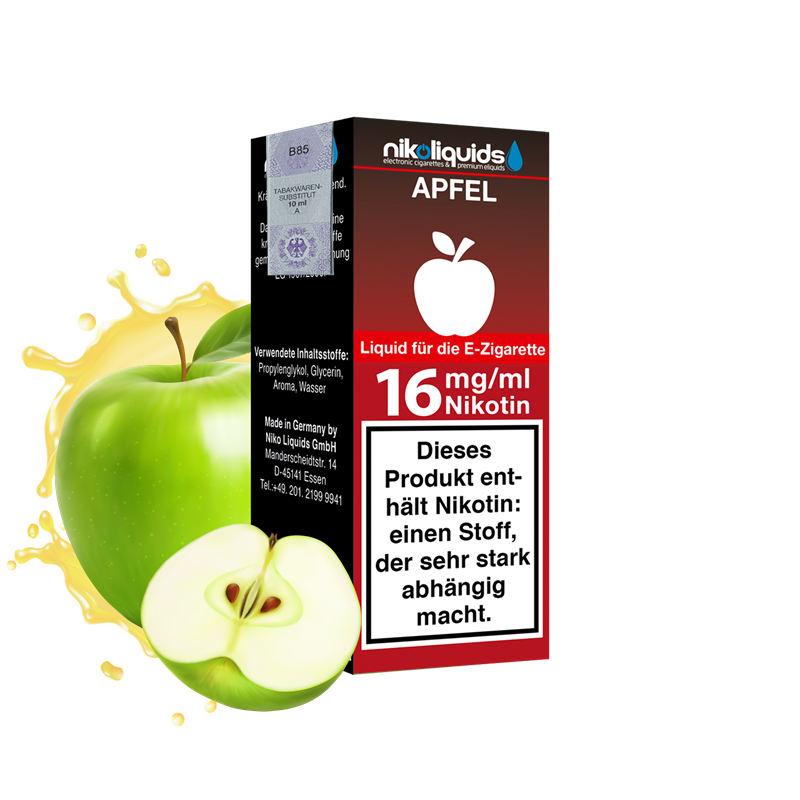 nikoliquids Apfel 70/30 - 10 ml E-Liquid