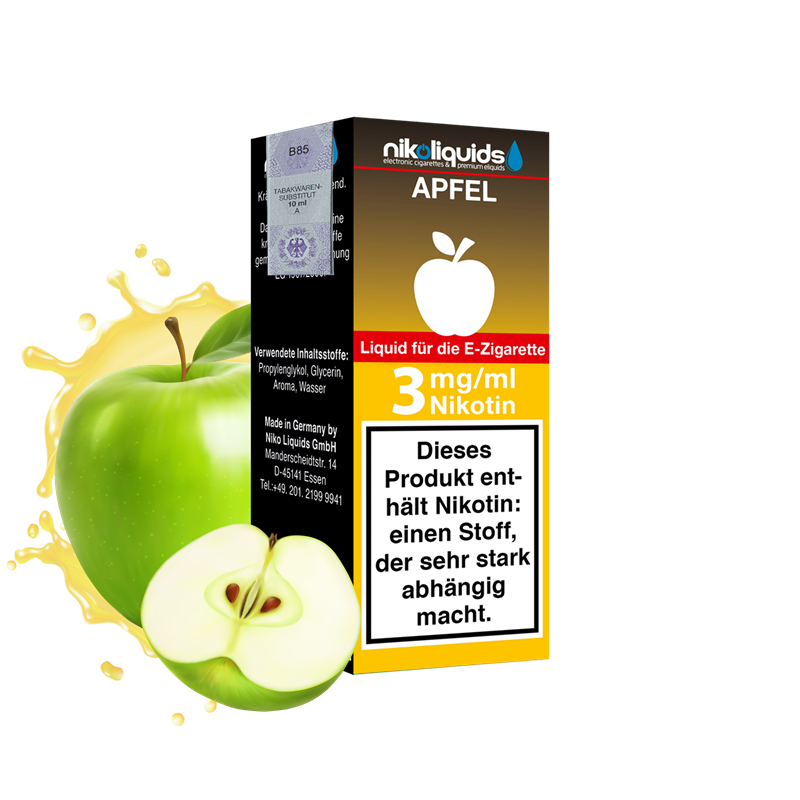 nikoliquids Apfel 70/30 - 10 ml E-Liquid