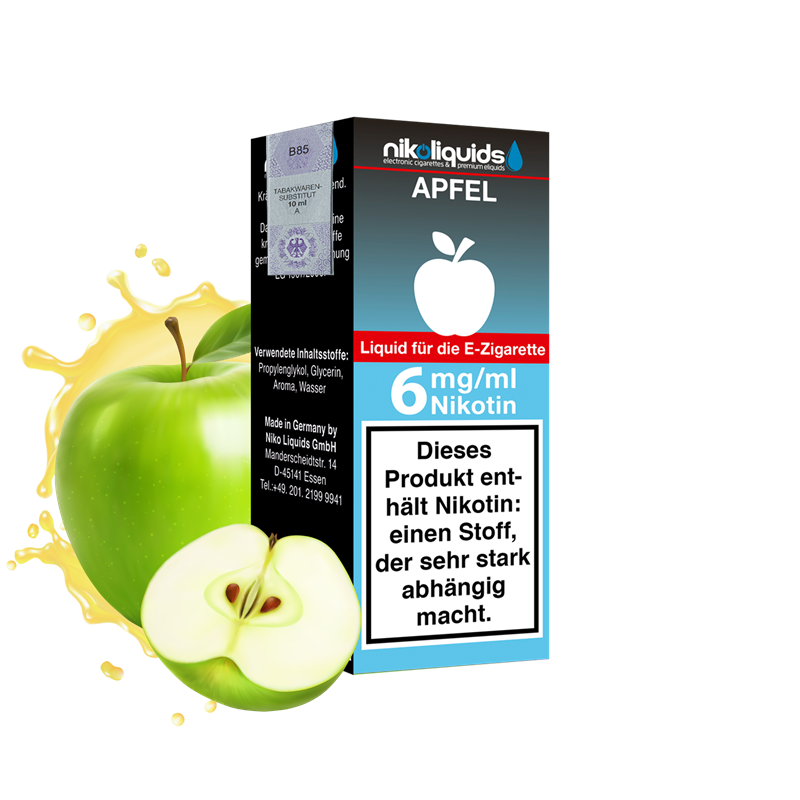 nikoliquids Apfel 70/30 - 10 ml E-Liquid