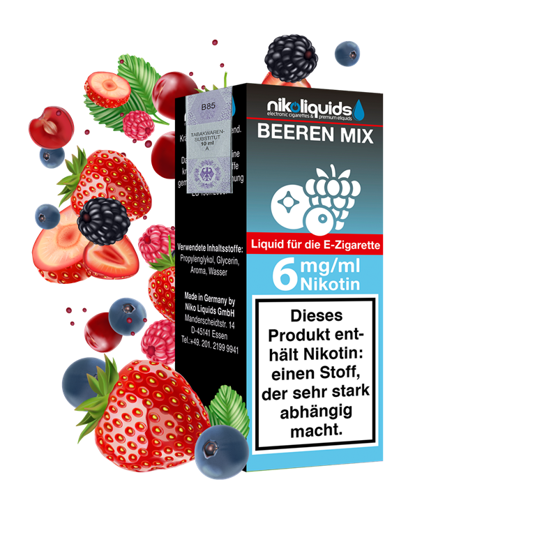 nikoliquids Beeren Mix 70/30 - 10 ml E-Liquid