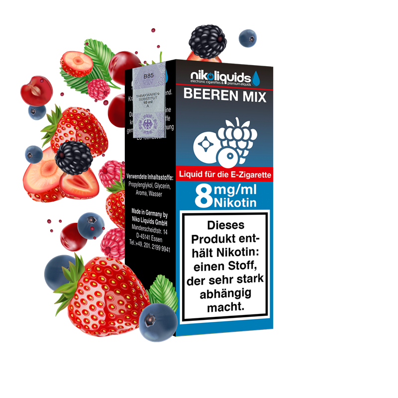 nikoliquids Beeren Mix 70/30 - 10 ml E-Liquid