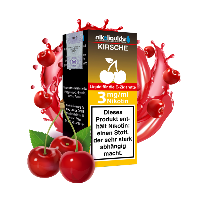 nikoliquids Kirsche 70/30 - 10 ml E-Liquid