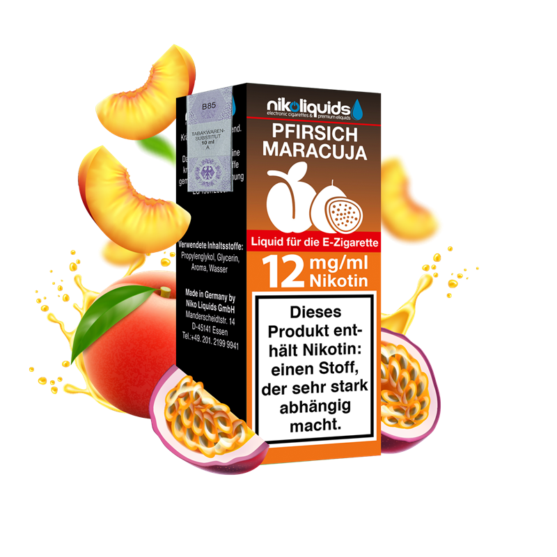 nikoliquids Pfirsich-Maracuja 70/30 - 10 ml E-Liquid