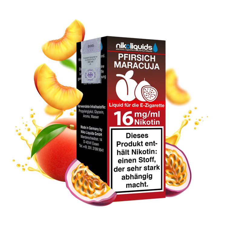nikoliquids Pfirsich-Maracuja 70/30 - 10 ml E-Liquid