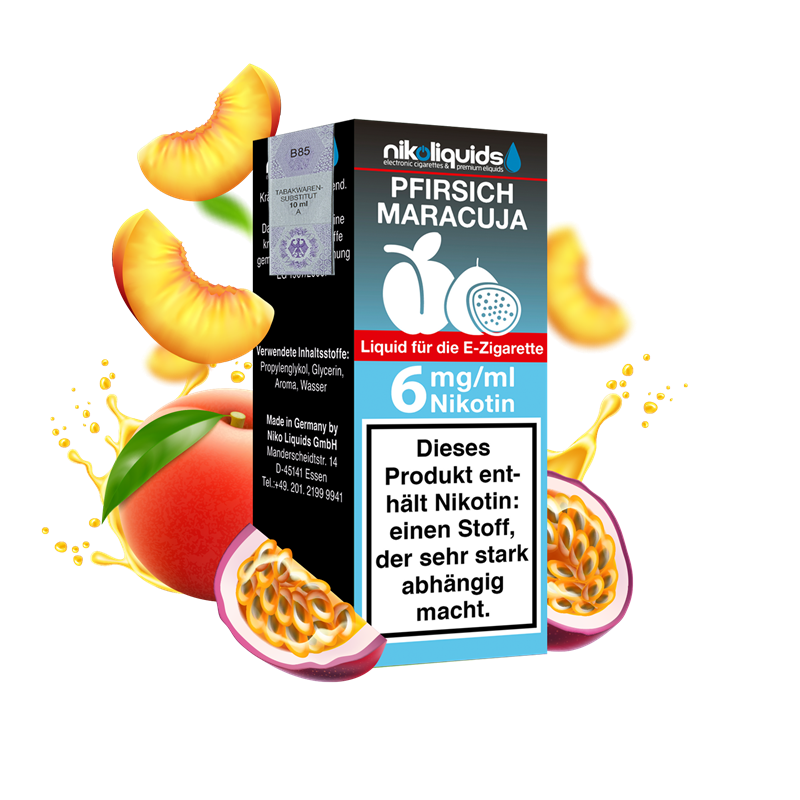 nikoliquids Pfirsich-Maracuja 70/30 - 10 ml E-Liquid
