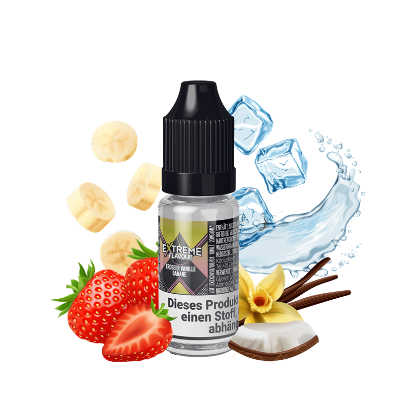 Extreme Flavour - Erdbeer Vanille Banane - 10 ml Hybrid-Nikotinsalz Liquid