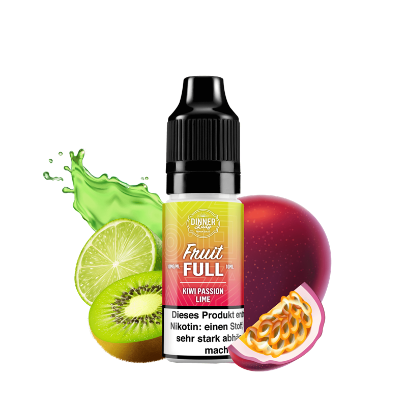 Dinner Lady Fruit Full - Kiwi Passion Lime - 10 ml Nikotinsalz Liquid