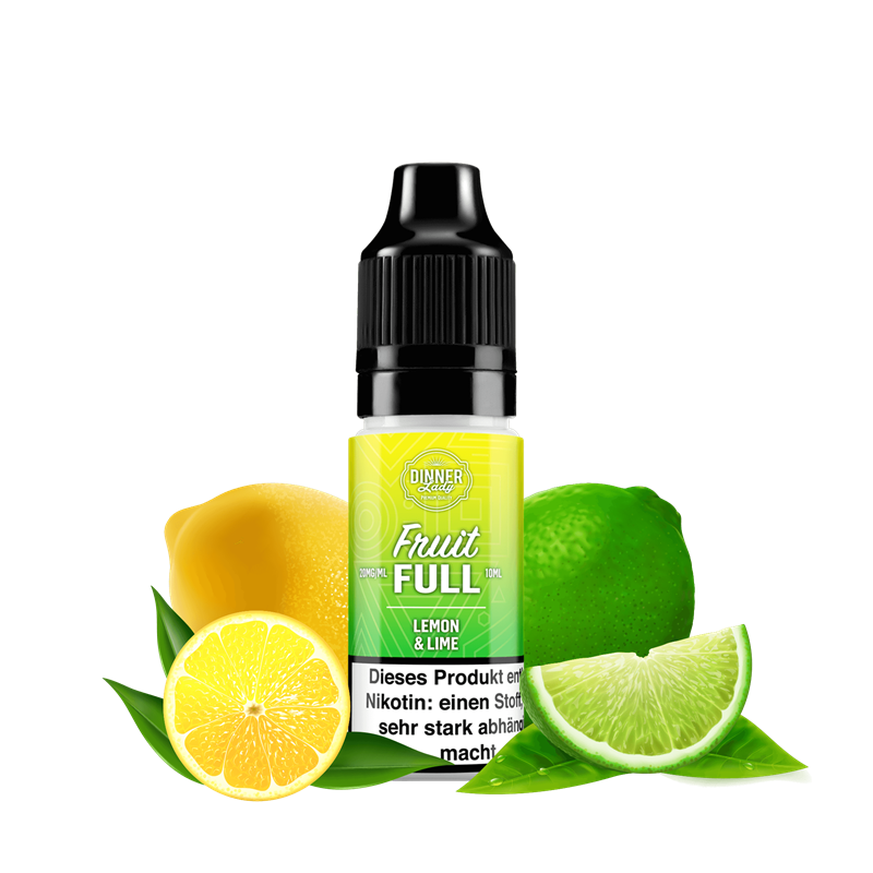 Dinner Lady Fruit Full - Lemon & Lime - 10 ml Nikotinsalz Liquid