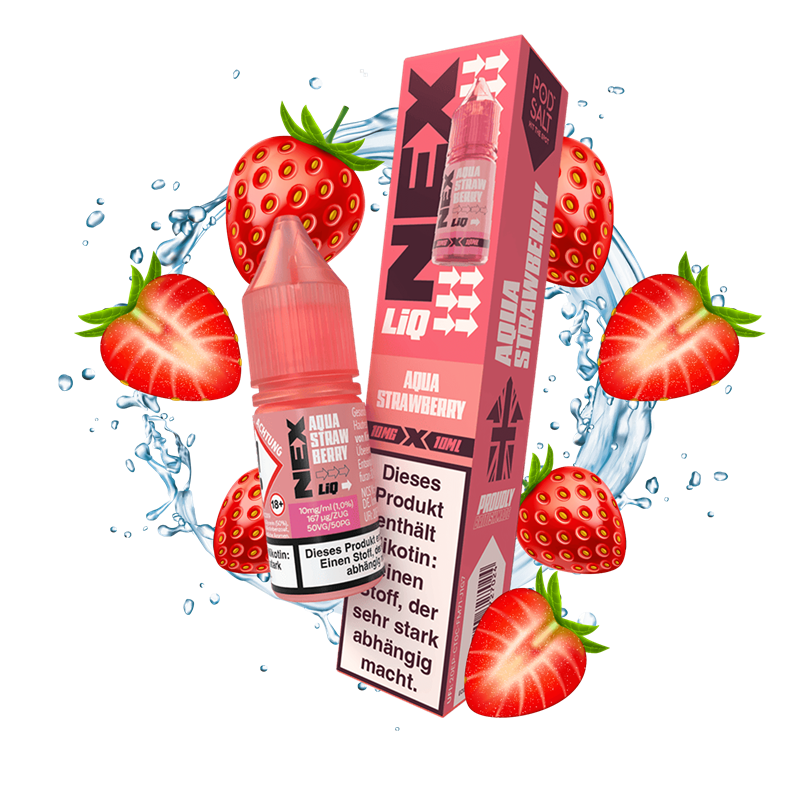 Pod Salt Nex Liq - Aqua Strawberry - 10 ml Nikotinsalz Liquid