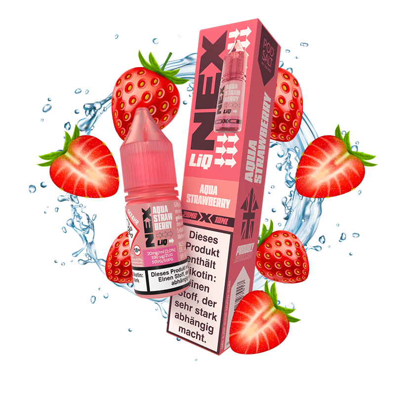 Pod Salt Nex Liq - Aqua Strawberry - 10 ml Nikotinsalz Liquid