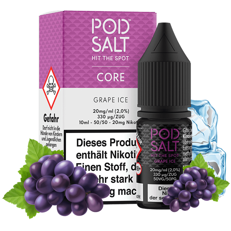 Pod Salt Core - Grape Ice - 10 ml Nikotinsalz Liquid