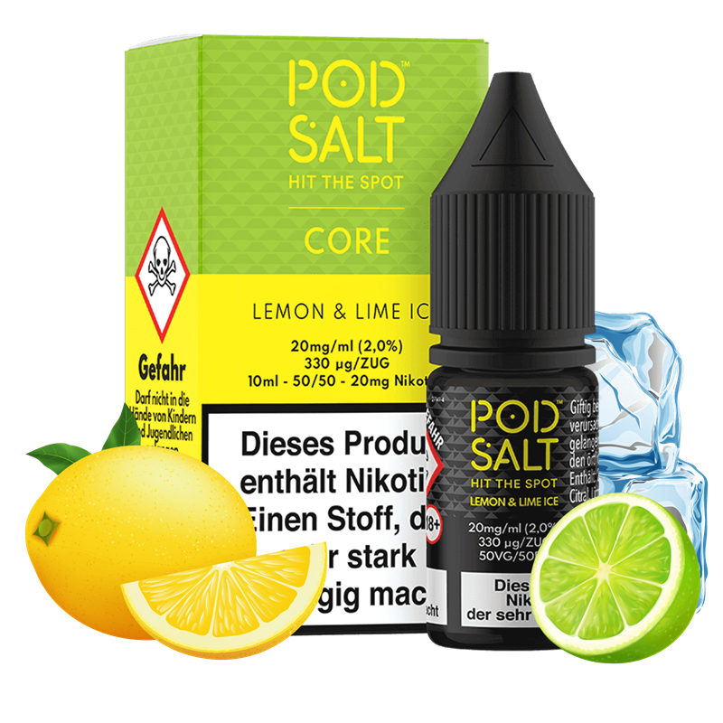 Pod Salt Core - Lemon & Lime Ice - 10 ml Nikotinsalz Liquid
