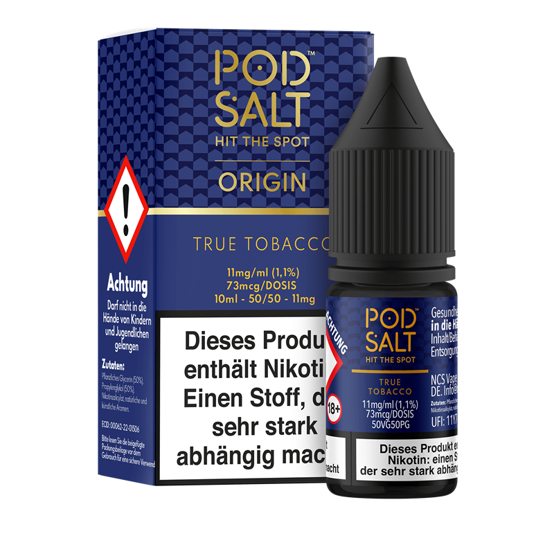Pod Salt Origin - True Tobacco - 10 ml Nikotinsalz Liquid