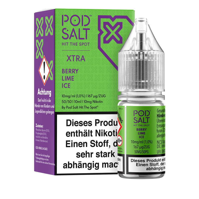 Pod Salt Xtra - Berry Lime Ice - 10 ml Nikotinsalz Liquid