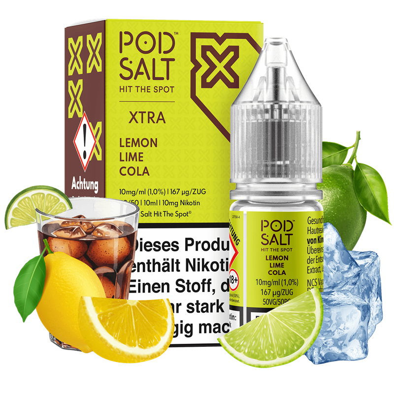 Pod Salt Xtra - Lemon Lime Cola - 10 ml Nikotinsalz Liquid