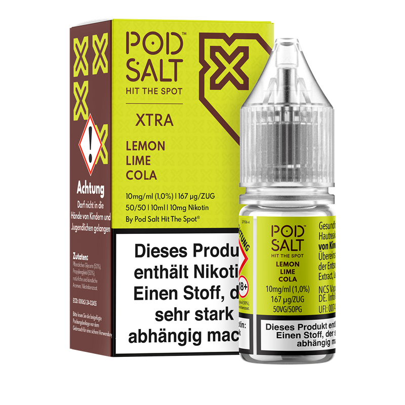 Pod Salt Xtra - Lemon Lime Cola - 10 ml Nikotinsalz Liquid