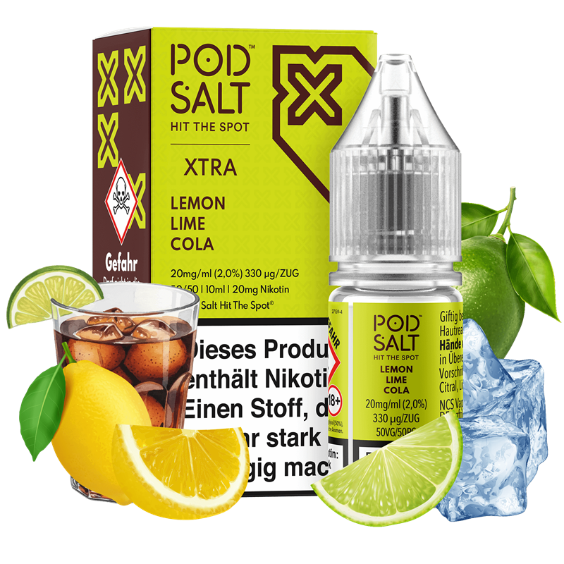 Pod Salt Xtra - Lemon Lime Cola - 10 ml Nikotinsalz Liquid