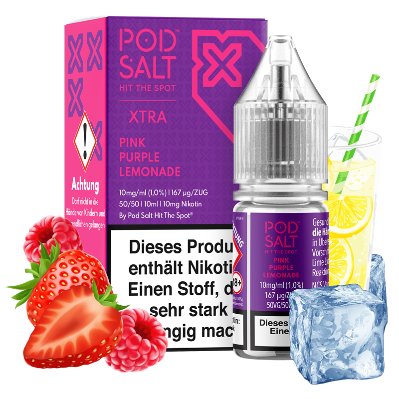 Pod Salt Xtra - Pink Purple Lemonade - 10 ml Nikotinsalz Liquid