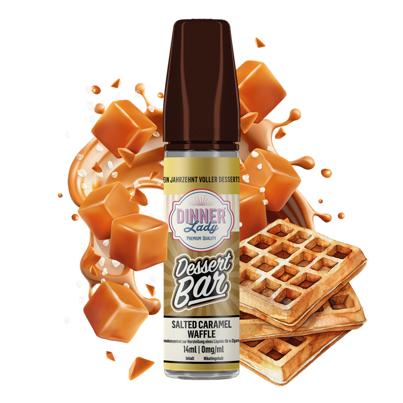 Dinner Lady Aroma - Dessert Bar - Salted Caramel Waffle - 14 ml Longfill
